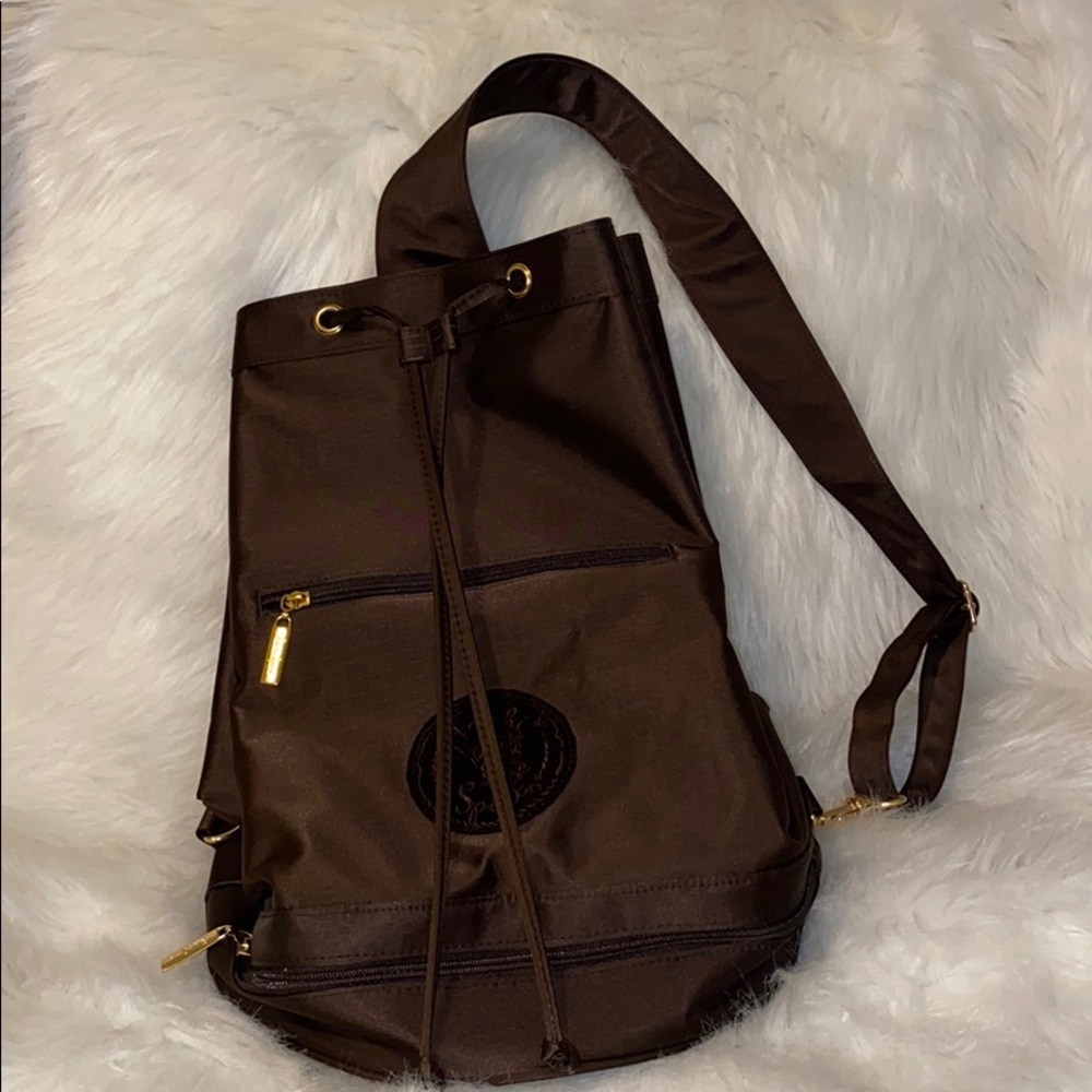 Falchi Shoulder Backpack with Bottom Compartment